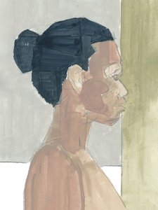 Minimalistisk kvinnlig profil av cartissi