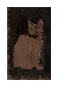 Porträtt av en lynnig katt av cartissi