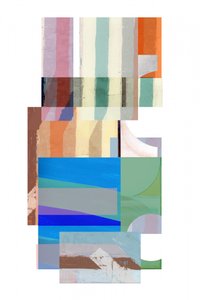 Dämpad geometrisk collage av cartissi