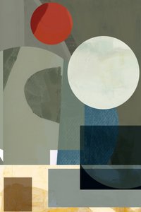 En dämpad geometrisk komposition av cartissi