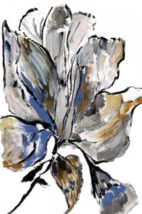 Målerisk blå blomma av cartissi