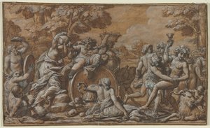 bacchanal av circle of Pietro da Cortona