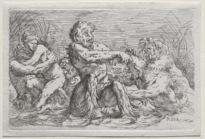 Flodgudar av copy after Salvator Rosa
