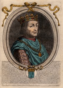 Porträtt av Karl VII (1403-1461) Kung av Frankrike - CHARLES VII (1403-1461) Kung av Frankrike av de Larmessin