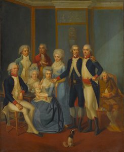 Porträtt av en militär familj, ca. 1789-90. av early 19th century painter.