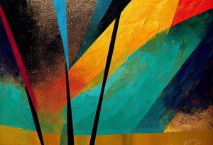 Vibrant Autumn: Abstrakt utskrivbar konst, väggkonst | Canvastavlor