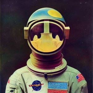 abstrakt astronautmålning i rymden, online Utskrivbar konst