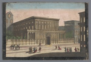 Se på Palazzo Doria-Tursi te Genua Utsikt över Palazzo del Duca d