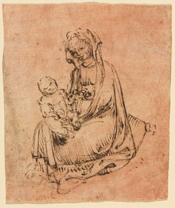 Madonna och barn av follower of Stefano da Zevio