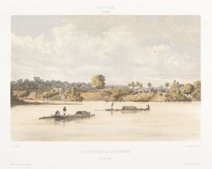 Vy över Post Gelderland och judarna Savannah Utsikter från Nederländernas Västindien (serietitel) av jonkheer Jacob Eduard van Heemskerck