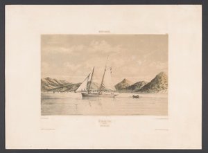 St Martin St Martin. Bay och stad (titel på objekt) Västindien (serietitel på objekt) Utsikter från Nederländernas Västindien (serietitel) av jonkheer Jacob Eduard van Heemskerck