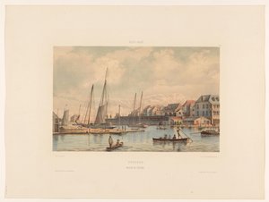 Waaigat och stadsmuren i Willemstad Curacao. Waaigat och stadsmur (titel på objekt)