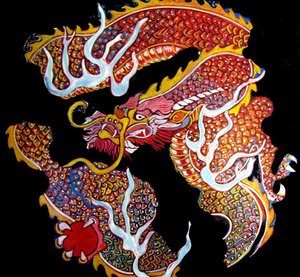 Dragon, 2013 (blandteknik) av linda arthurs