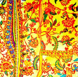 Manlig skjorta med broderier Indien, 2015 (blandteknik) av linda arthurs