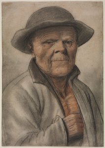Porträtt av en gammal man av manner of Nicolas Lagneau