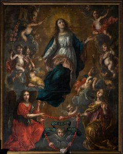 Församlingskyrka (Saint George Parish Church). Interiör. Marias antagande. Nicolas de Liemaeckere. 1640. av or Liemaecker Nicolaas de Liemakere