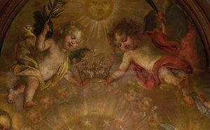 Församlingskyrka (Sint-Walburgakerk). Målning. Nicolas De Liemaeckere. av or Liemaecker Nicolaas de Liemakere
