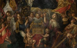 Församlingskyrka (Sint-Walburgakerk). Målning. Nicolas De Liemaeckere. av or Liemaecker Nicolaas de Liemakere