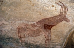 Klövdjur, grottmålning, Sephar, Tassili n