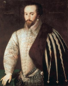 Porträtt av Sir Walter Raleigh (1554 - 1618). Målning tillskriven Federico Zuccaro (eller Zuccari) (1549 - 1609). 1588. London, National Portrait Gallery. av or Zuccaro Federico Zuccari