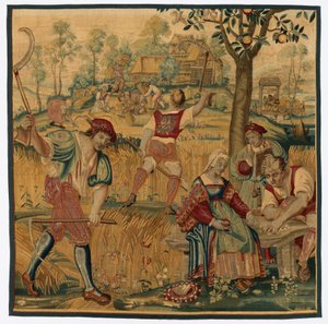 Sommar: Skördeplats av possibly by Gobelins Manufactory