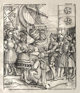 Maximilian sluter fred med Henry VII av possibly by Peter Flötner