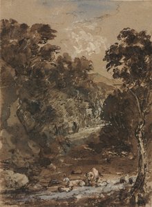Landskap med husdjur av probably by the so called Premier Engraver