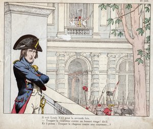 Han såg Ludvig XVI för andra gången (Invasion of the Tuileries, 20 juni av pseudonym for Onfray de Breville Jacques Job