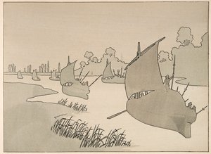 Illustration hämtad från boken "Le bon roy Henri", illustrerad av Jacques Marie Gaston Onfray de Breville dit JOB (1858-1931): Hertigen av Parma försöker förse Paris med båt - Privat samling av pseudonym for Onfray de Breville Jacques Job