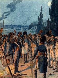 Italiensk kampanj: På kvällen för slaget vid Lodi den 10 maj av pseudonym for Onfray de Breville Jacques Job