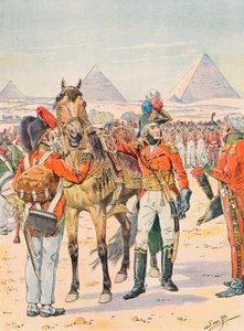 Jacques Marie Gaston Onfroy de Breville dit JOB (1858-1931) - Franska trupper hålls hela tiden: 9th Half Battle Brigade i Egypten, privat samling av pseudonym for Onfray de Breville Jacques Job