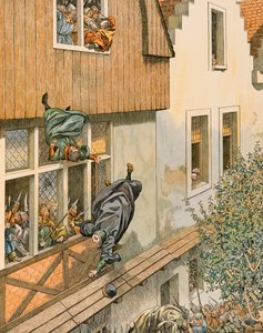 Jacques Marie Gaston Onfroy de Breville dit JOB (1858-1931) - Belgiens historia: Patrician Echevins försvar av Leuven 1419, privat samling av pseudonym for Onfray de Breville Jacques Job