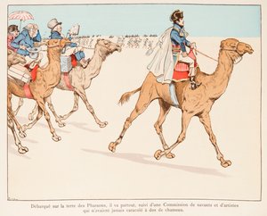 Jacques Marie Gaston Onfroy de Breville dit JOB (1858-1931) - Napoleon Bonaparte på expedition till Egypten med Armee och vetenskapsmän 1798, privat samling