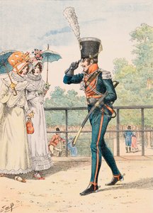 Jacques Marie Gaston Onfroy de Breville dit JOB (1858-1931) - Alltid franska truppers outfit: Hunter of the Duke of Berry, privat samling av pseudonym for Onfray de Breville Jacques Job