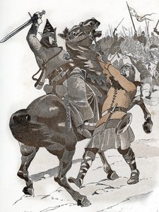 Louis VI le Gros i slaget vid Bremule (1119) "Vi tar inte kungen av Frankrike, varken i krig eller i schack!" av pseudonym for Onfray de Breville Jacques Job