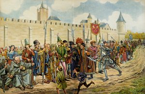 Ludvig XI av Frankrike, känd som den försiktige (1423-1483), granskad den 14 september av pseudonym for Onfray de Breville Jacques Job