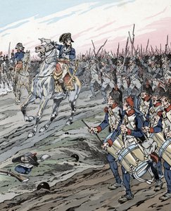 Napoleon Bonaparte under slaget vid Marengo (1800) av pseudonym for Onfray de Breville Jacques Job