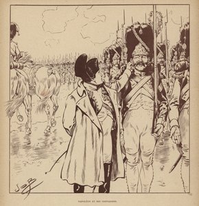 Napoleon och hans grenadjärer (litho) av pseudonym for Onfray de Breville Jacques Job