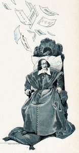 Porträtt av kardinal Jules Mazarin (Giulio Raimondo Mazzarino eller Mazarino av pseudonym for Onfray de Breville Jacques Job