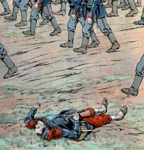 Preussar invaderar Frankrike: fransk död soldat av pseudonym for Onfray de Breville Jacques Job