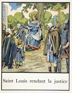 Saint Louis ger rättvisa - i "" A little history of France"" av Jacques Bainville, red. Mane av pseudonym for Onfray de Breville Jacques Job