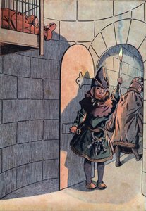 Scen i Frankrikes historia i leksaker: komplott mot kung Ludvig XI (1423-1483) med Charles Le Temeraire, Jean Balue (1421-1491) var inlåst i 11 år i en av kung Ludvig XI:s järnburar den 23 april 1469. I "" Joujoux a l