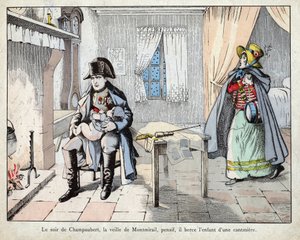 Kvällen i slaget vid Champaubert av pseudonym for Onfray de Breville Jacques Job