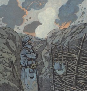 Det stora kriget 1914-1918 (färg litho) av pseudonym for Onfray de Breville Jacques Job