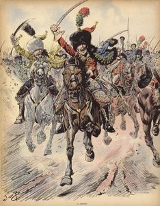 Laddningen (färg litho) av pseudonym for Onfray de Breville Jacques Job