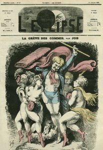 Tjänstemännen slår till, illustrationen föreslår att man ska klä dansarna i Jean-Baptiste (Jean Baptiste) Carpeauxs "" La Danse" före vintern. Omslag i "" L