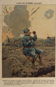 WW1: Generalens mapp (illustration) av pseudonym for Onfray de Breville Jacques Job