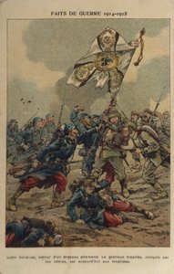 WW1: Flaggans erövring (illustration) av pseudonym for Onfray de Breville Jacques Job