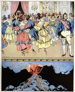 Vi dansar på en vulkan. Ord av greve Narcisse Achille de Salvandy (1795-1856) som förutsäger revolutionen av de tre härliga till Louis Philippe I hertigen av Orleans (Louis-Philippe av pseudonym for Onfray de Breville Jacques Job