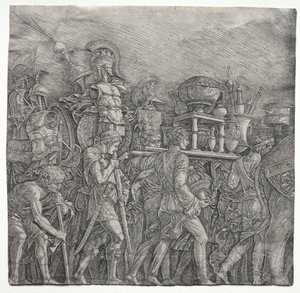 Caesars triumfer: Corseletbärarna av school of Andrea Mantegna